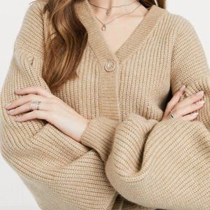 ASOS DESIGN cardigan with balloon sleeves